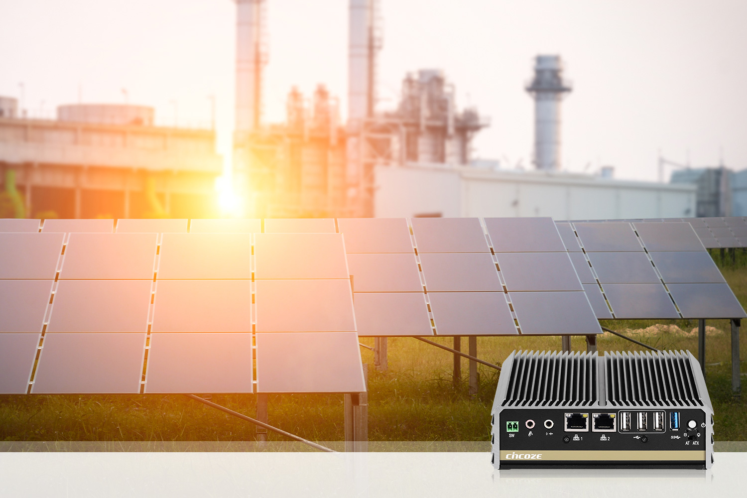 德承 嵌入式工控机  DA-1000 促進优化太阳能发电系统的监控与管理