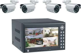 CS-532-4HD（帶顯示的四路DVR+4個(gè)攝像機(jī)的套裝）